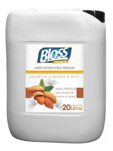 Jabón Liquido Para Manos Bloss 20 Lt Almonds & Milk Premium 