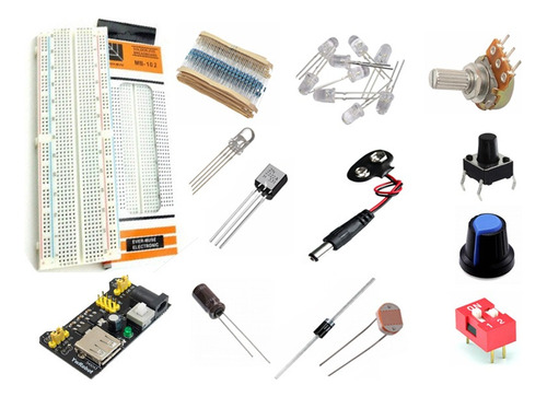 Kit Electronica Basica Con Protoboard Y Componentes