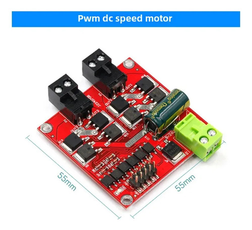 Motor De Corriente Continua L298n Versión Roja - Módulo De P