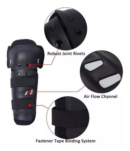 Imagen 3 de 6 de Kit Rodilleras Coderas Moto Protección Bici Deportes