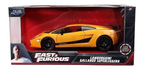 1/24 Lamborghini Gallardo Superleggera Rapido Y Furioso Jada Color Amarillo