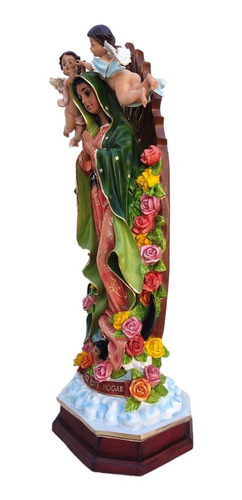 Fina Imagen, Virgen De Guadalupe Con Querubines, 1.05 Cm.