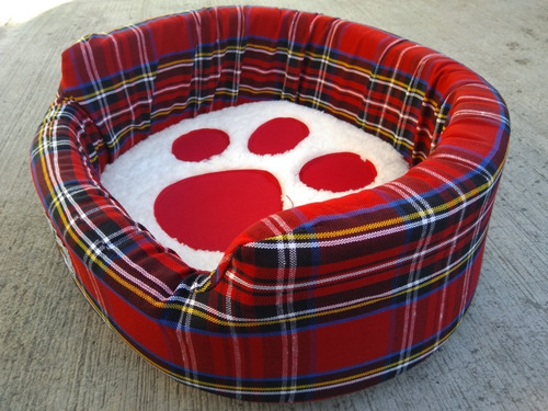 Cama Escocia 52x50x17 Con Cojin Desmontable Para Perro