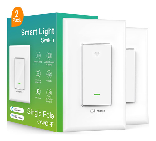 Ghome Smart Switch,smart Wi-fi Light Switc B09llklrcb_130324