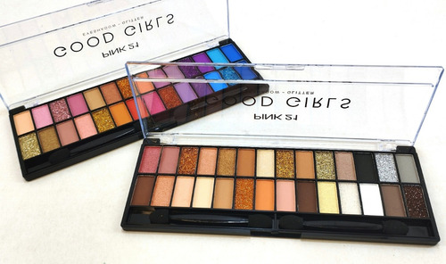 Paleta Sombras Ojos Mate Satinado Glitter 2 Unidades Pink 21