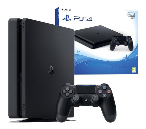 Ps4 Play Playstation 4 Slim 500gb Slim + Control Negra