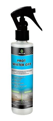 Prot Water Off Cristalizador De Vidros 200ml Protelim