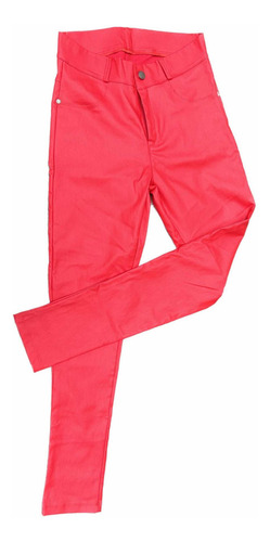 Pantalón Engomado Chupin Elastizado Tiro Alto Tipo Jeans