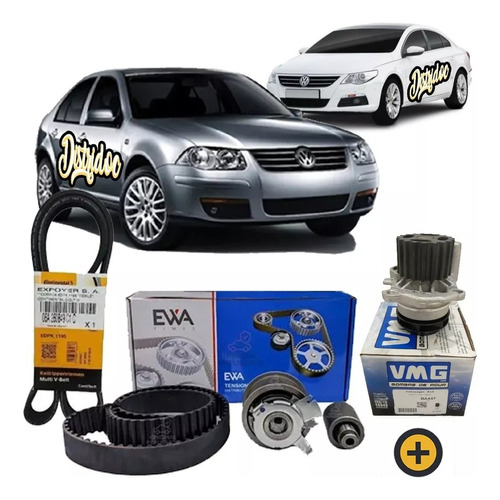 Kit Distribucion + Bomba + Polyv Vw Bora Passat 1.9 Tdi 