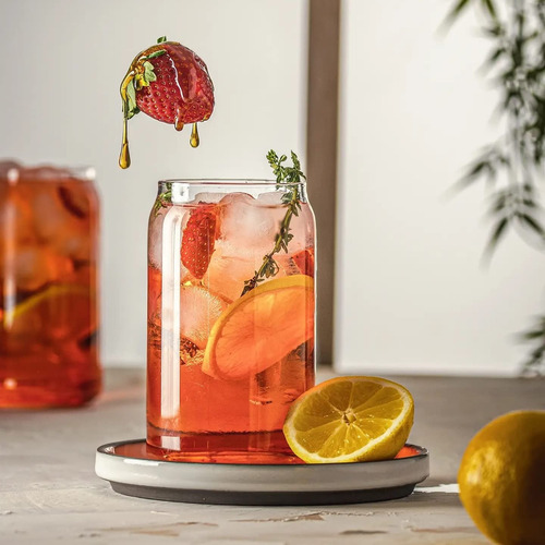 Vasos En Forma De Lata De 16 Oz Para Bebidas Variadas Claro