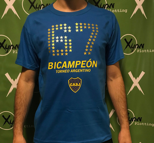 Remera Boca Bicampeon Campeon 2018