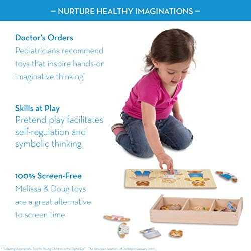 Melissa & Doug Mix N Match Rompecabezas De Madera Para Vesti