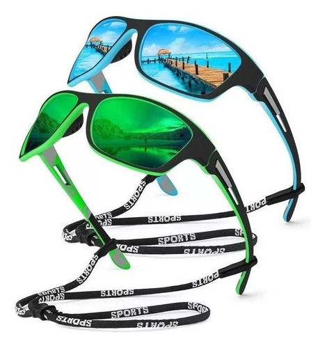 Gafas De Sol Hombre Polarizadas Pesca Viajes Conducción 2pcs