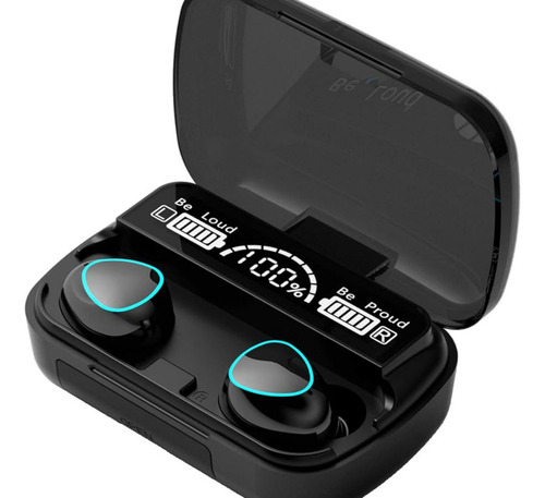 Fone De Ouvido Bluetooth Tws M10 Resistente A Água Com Nf-e Cor Preto
