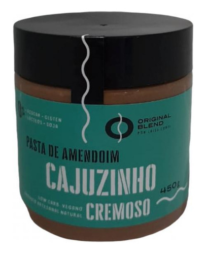 Pasta De Amendoim Cajuzinho Vegano Original Blend 450g