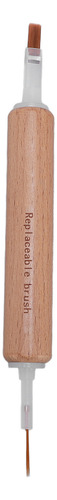 Cepillo De Esmalte De Uñas De Repuesto, 60 Cabezales, Madera