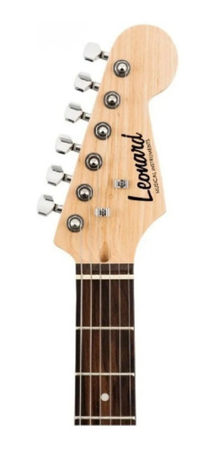 Imagen 4 de 4 de Guitarra eléctrica Leonard LE362 stratocaster de aliso metallic red con diapasón de palo de rosa