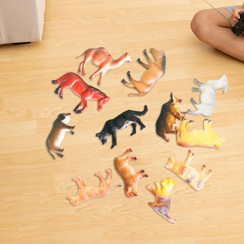 Figuras De Animales De Granja De 12 Uds., Juguetes De