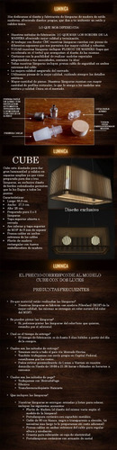 Lampara Colgante De Madera De Diseño Mdf Cube
