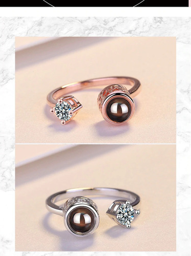 Anillo Rose Rodinado En Plata 925 Te Amo Cien 100 Idiomas