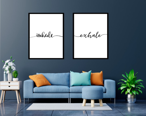 Cuadros Modernos Decorativo Inhale Exhale Entrega En El Dia!