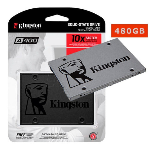 Imagen 4 de 5 de Discos Sólidos Ssd A400 Kingston 120gb 240gb 480gb 960gb