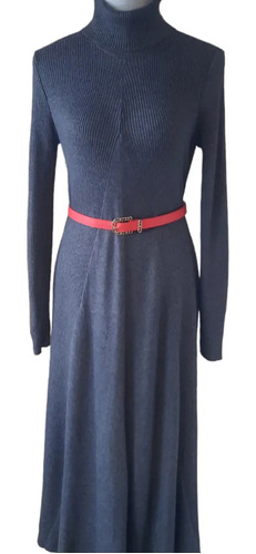 Vestido De Lana Gris Talla S 