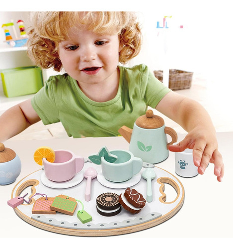 Juego De Té Para Niñas,juguetes De Té De Madera,juego De