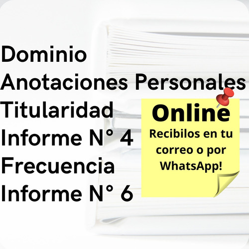 Imagen 1 de 3 de Informe Dominio Inmueble Inhib/cesión Titularidad Caba