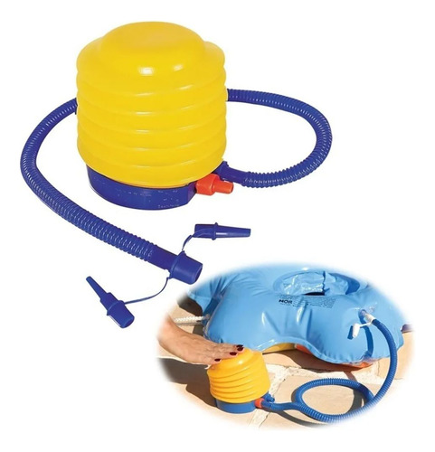 Inflador Sanfonado Bomba Para Encher Piscina Boias + Bicos