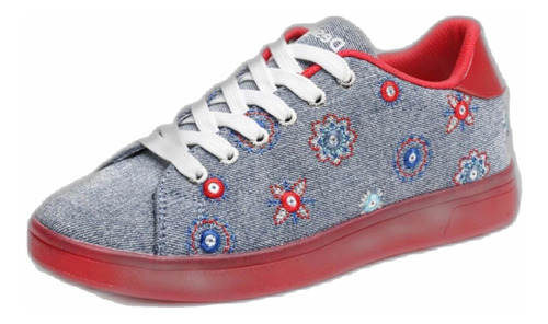 Zapatillas Nuevas Desigual 37 Bordadas  Jeans