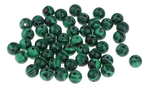 50 Pcs 8mm Verde Natural Malaquita Contas Grande Buraco