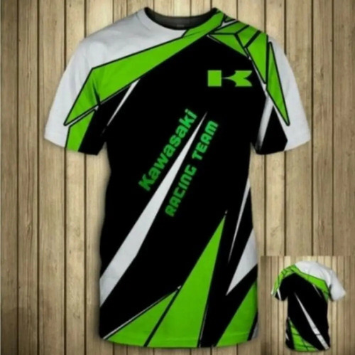 Camiseta De Manga Corta Con Estampado 3d Kawasaki