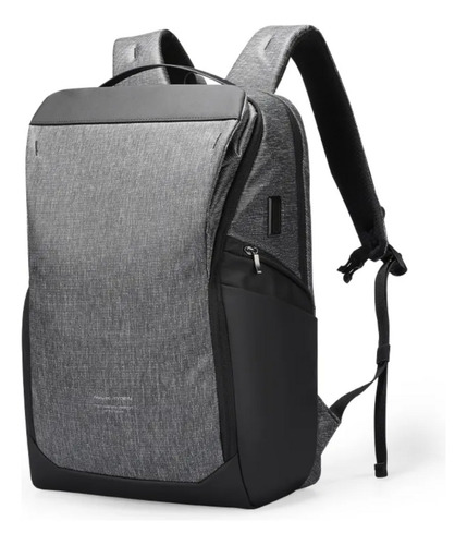 Mochila Premium Executiva Multifuncional Impermeável Compartimento Frontal Magnético Notebook 15.6 Com Usb Modelo Traveler Mark Ryden Cor Cinza Liso