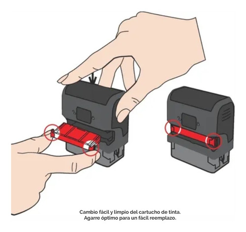 Imagen 3 de 5 de Cartucho De Repuesto Para Sello De Ropa Trodat 4911 Pack 2
