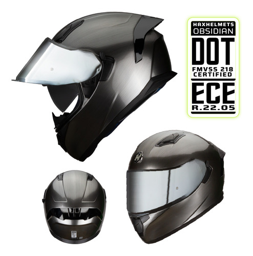 Hax Helmets. Casco Integral Certificado. Obsidian Mercury