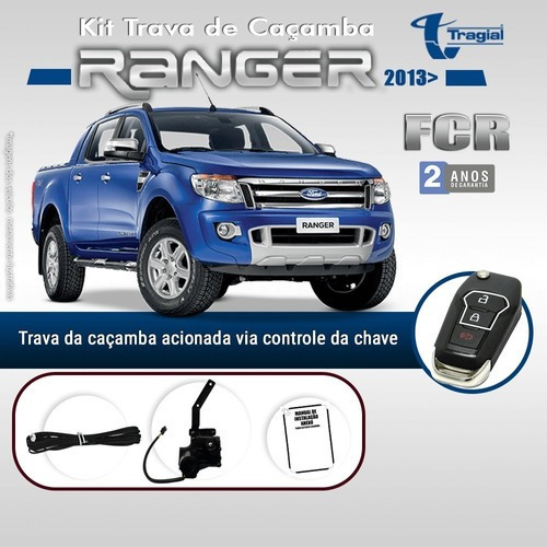 Kit Trava Caçamba Tragial Fcr Ranger Acima 2013 Tampa Furo
