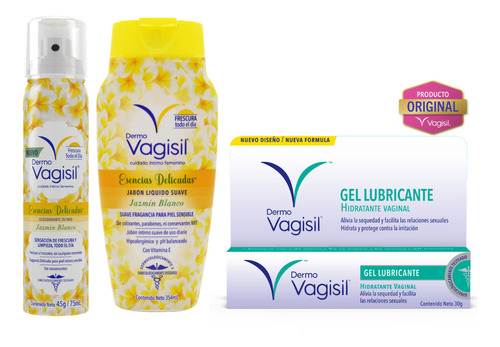 Combo Intimo Vaginal Dermovagisil Jabon + Deo Jazmin + Gel 