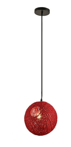 Lustre Pendente Grape Vine Pelegrin Pel-074 Vime Vermelho