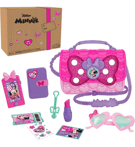 Minnie Mouse, Set Juego Bolso Moño-fabuloso Con 9 Accesorios Rosa