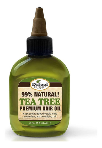 Difeel Premium Natural Hair Oil - Aceite De Árbol De Té Para