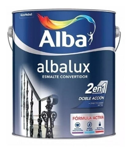 Esmalte Sintético Forja Albalux Alba 2en1 Negro X 4 Lts