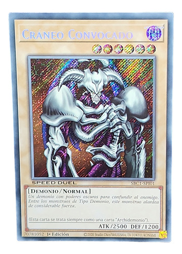 Summoned Skull Secret Rare Speed Duel Yugioh! Español 