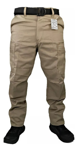 Pantalón Army Gabardina Táctico Comando Cargo Kaky