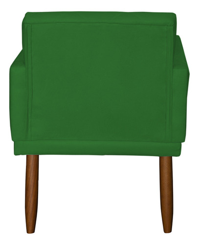 Kit 4 Poltronas Para Sala De Espera Reforçadas Com Base Cor Verde Desenho Do Tecido Suede Liso