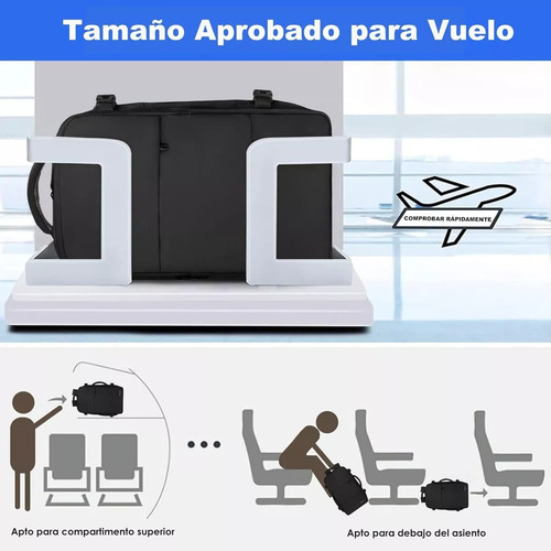Mochila De Viaje Carry On Equipaje Cabina Avión Viral Amazon Gris Liso