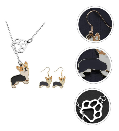 Elegante Juego De Pendientes Con Colgante