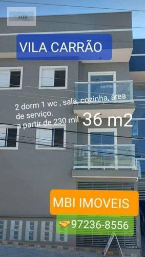 Imagem 1 de 19 de Apartamento Novo Vila Carrão 2 Dormitórios 1 Banheiro 36 M2 Entrega Setembro 2021 - Ap1353