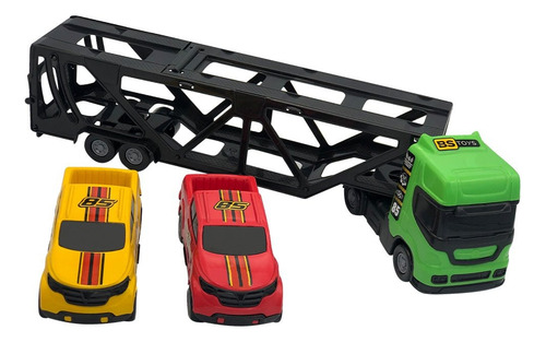 Mini Caminhão De Brinquedo Cegonha Com 2 Carrinhos Cores Div