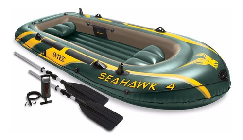 Bote Gomón Inflable Intex 68351 Seahawk 4 Set P/ 4 Personas